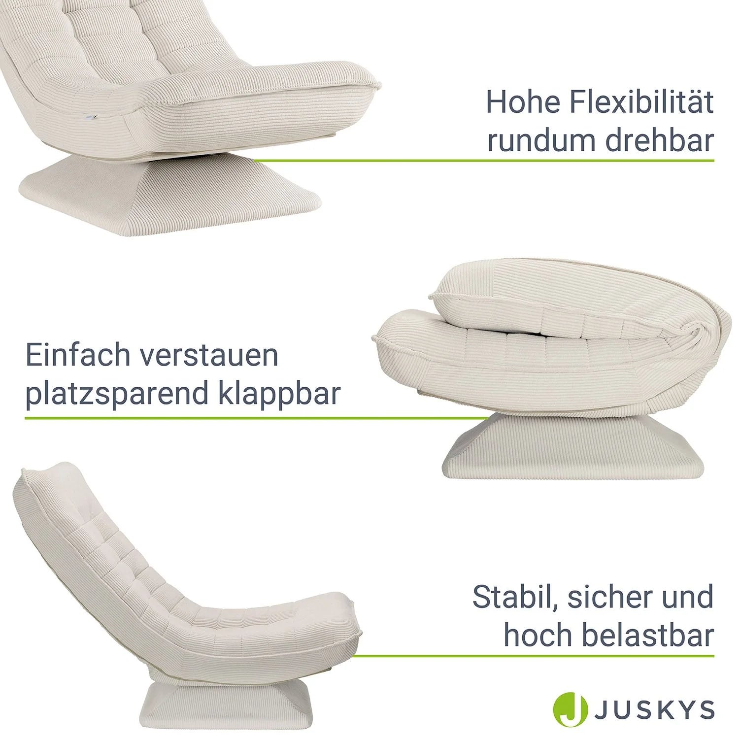 2025 Sillón relax Korsika en terciopelo acanalado