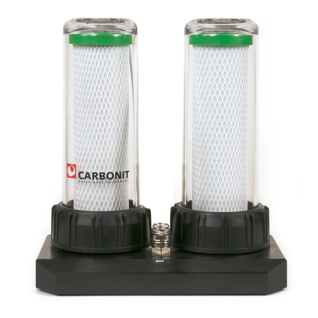 2025 Carbonit DUO HPP Parallel – Filtro de agua bajo fregadero con doble cartucho, sin grifo