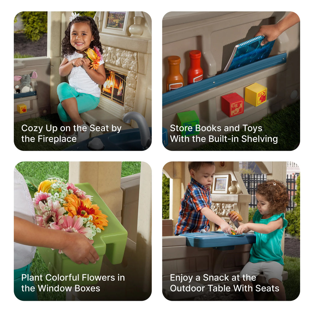 Casita Charming™ – Casa Acogedora y Abierta para Juegos Infantiles