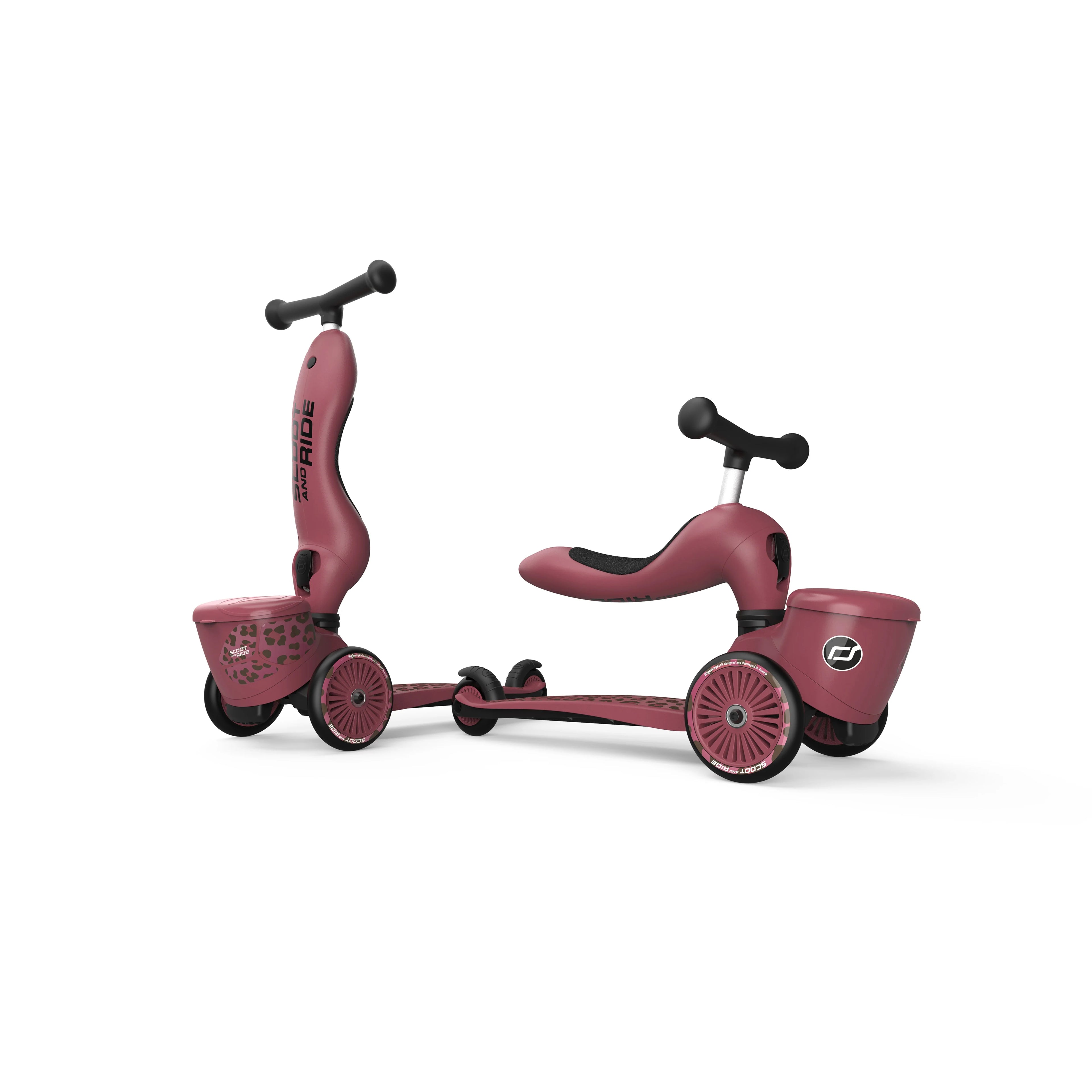 2025 Patinete Scoot & Ride Highwaykick 1 Lifestyle 2-en-1 con Asiento, para Niños de 1 a 5 Años, Diseño con Compartimento de Almacenamiento