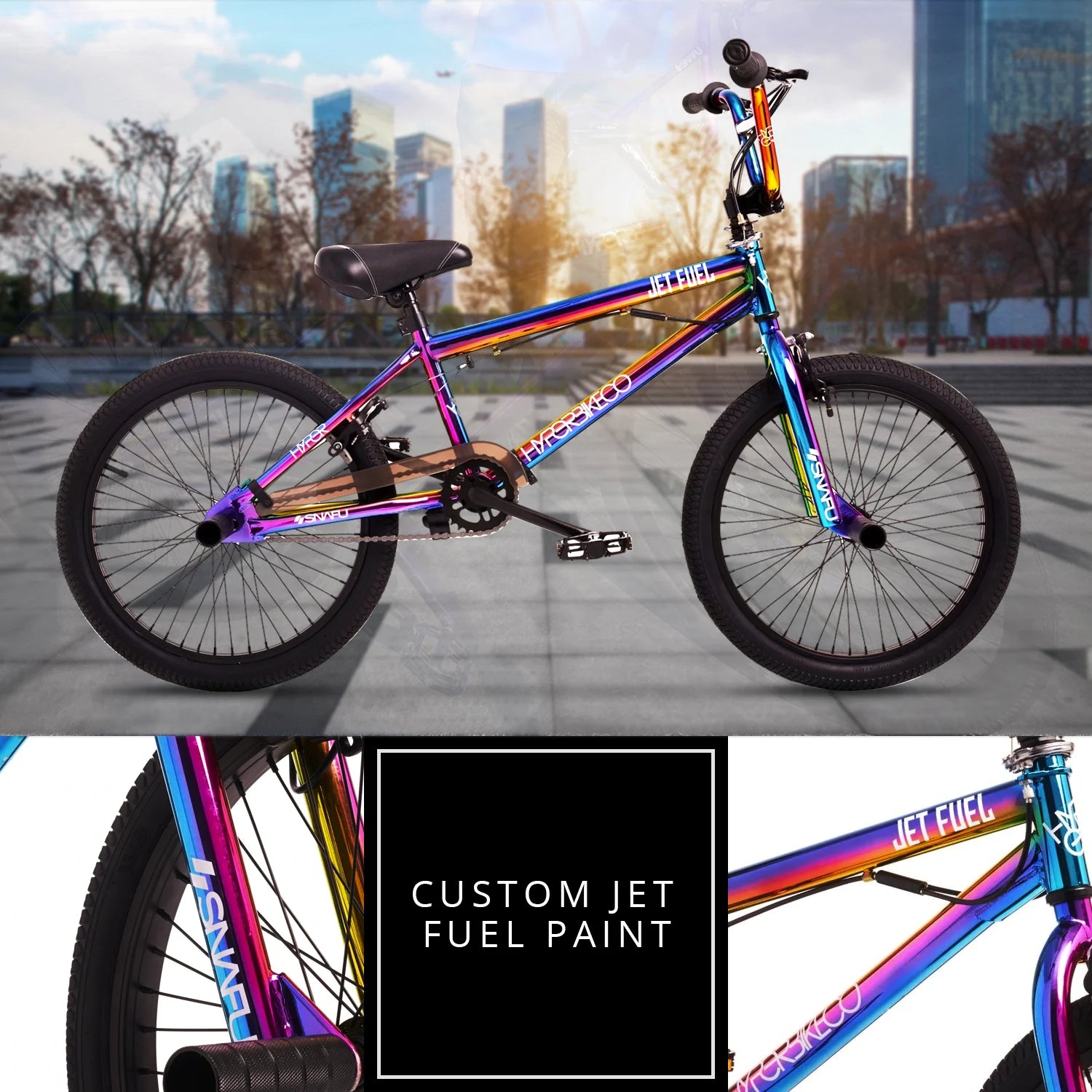 Bicicleta BMX Hyper Bicycles Jet Fuel de 20" para niños.