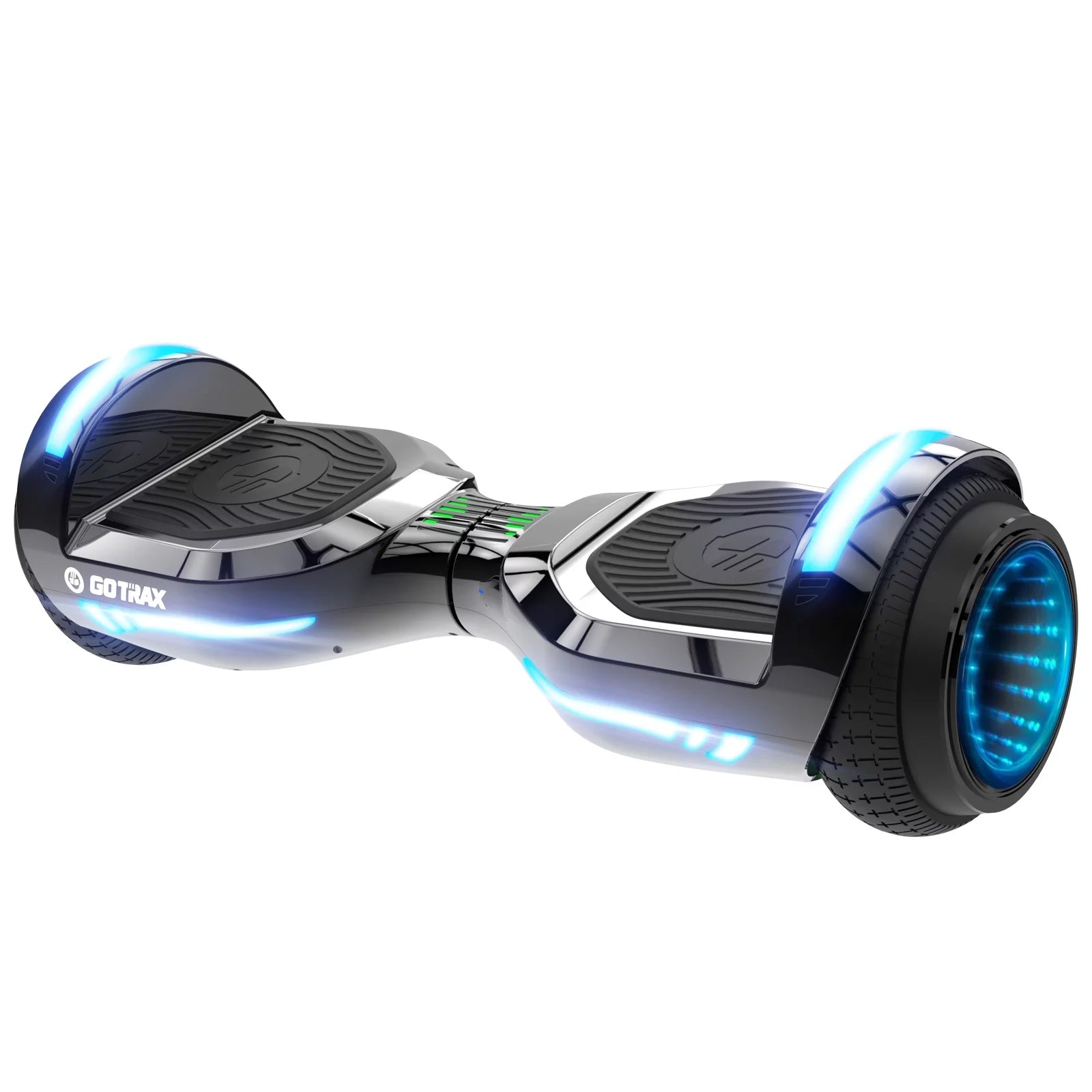 2025 Hoverboard GOTRAX GLIDE PRO con Bluetooth, ruedas de 6,5 pulgadas y luces LED multicolores de 7 colores, scooter autoequilibrado para niños y adultos (20–80 kg), color plateado