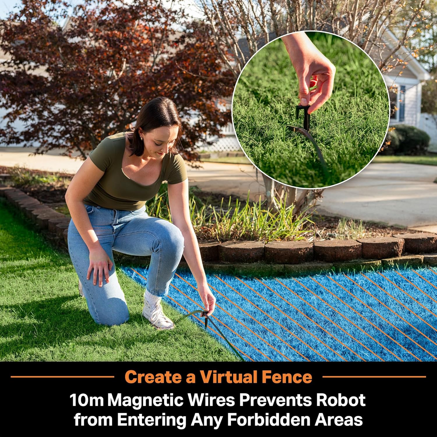 LawnMaster VBRM16 OcuMow™ Robots Electric Lawn Mowers for Gardens of 100 m2 Cut 20-60 mm, Slope 35% with Lithium Ion Battery MX 24V 4.0Ah and Fast Charger