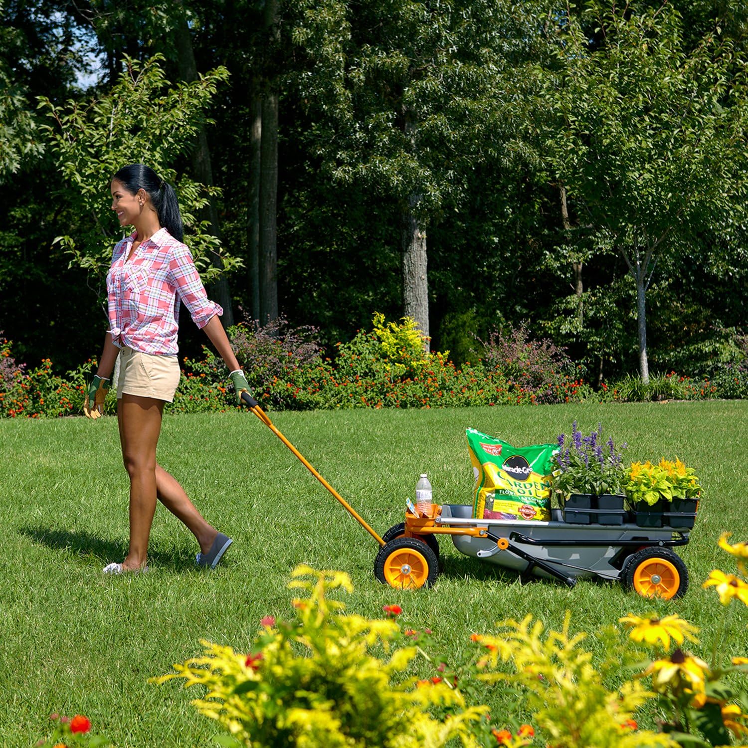 2025 Carro de Jardín 8-en-1 Worx WG050 Aerocart, Carretilla/Dolly Resistente