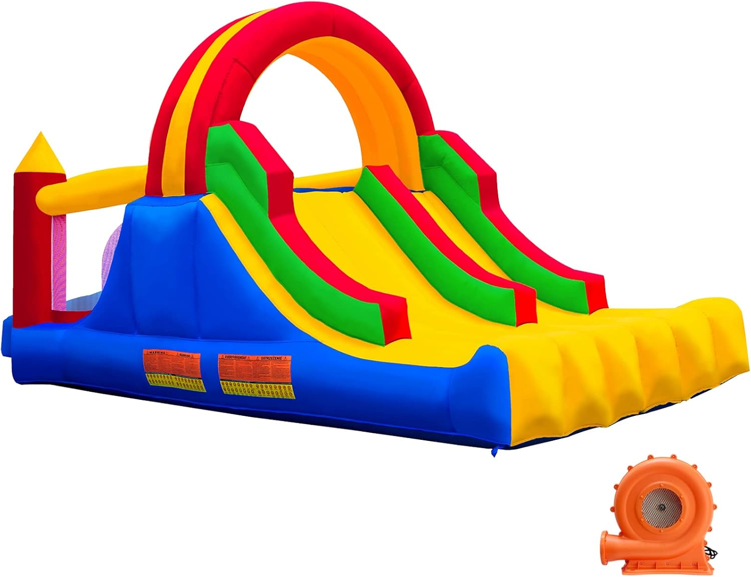 Ballsea Castillo Hinchable con Ventilador, Adecuado para niños de 3 a 10 años, para Interiores, cumpleaños Infantiles (488 x 223 x 220 cm)