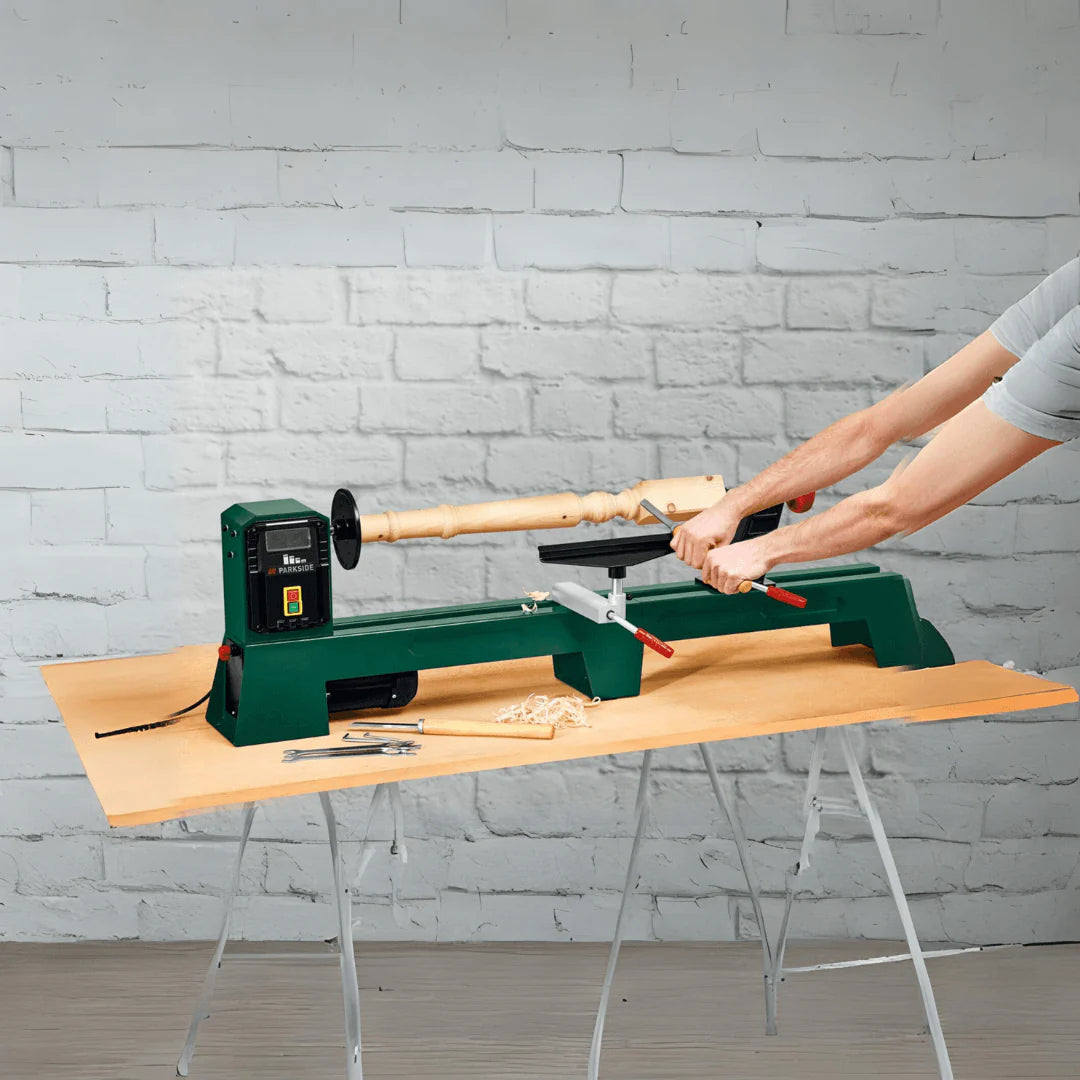 2025 Torno para madera PARKSIDE PDB 100 A1 | 400 W de potencia