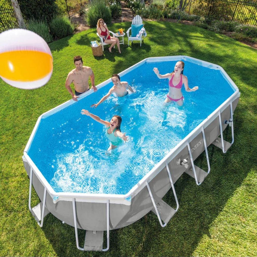 2025 Piscina Elevada Intex Prism Frame™ Ovalada 16,6 x 9 pies x 48"