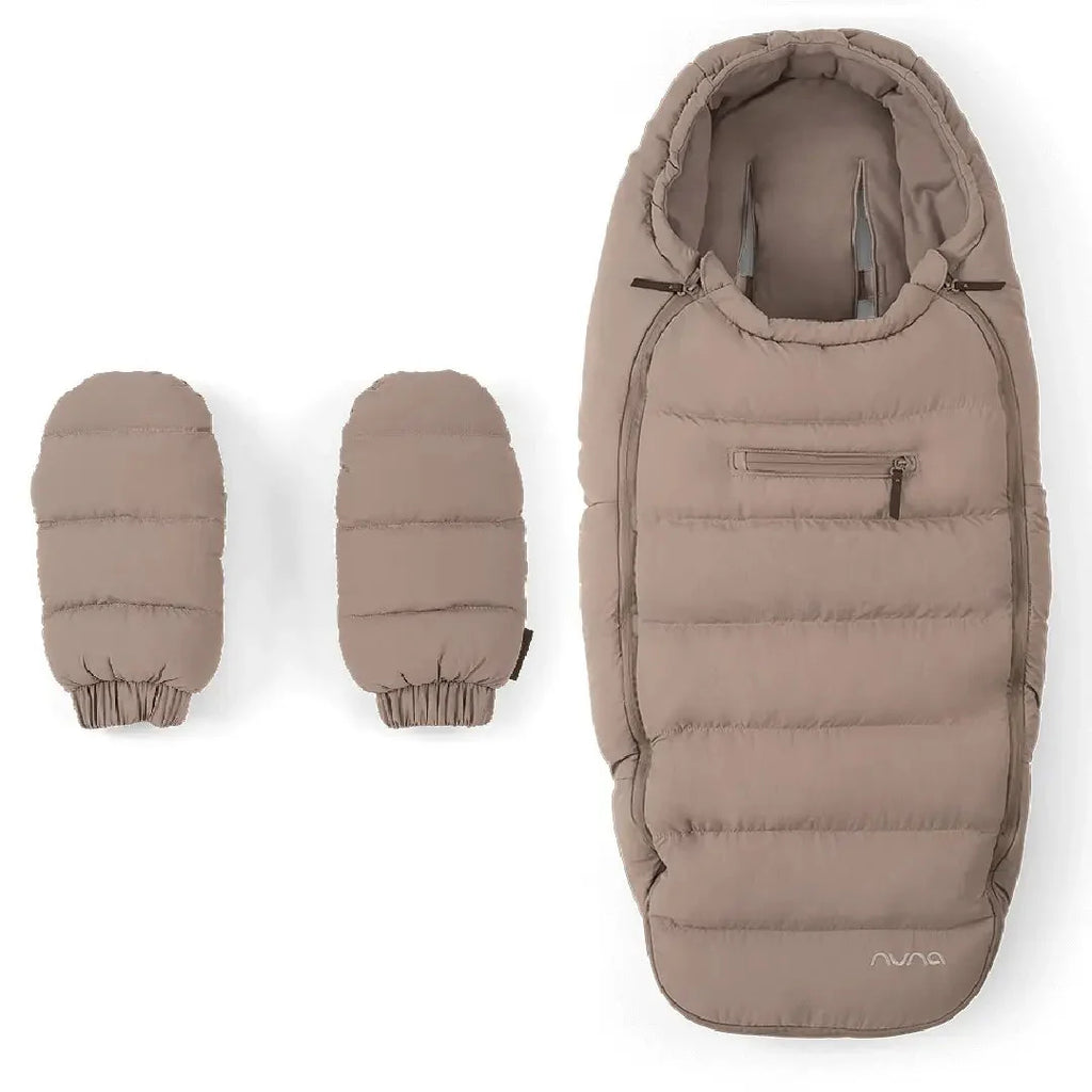 2025 Nuna Conjunto de Invierno para Saco de Silla de Paseo con Forro de Cachemira – Incluye guantes y tejido repelente – Compatible con todas las sillas de paseo Nuna
