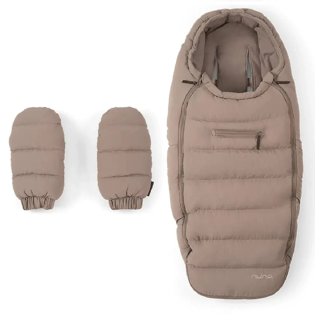 2025 Nuna Conjunto de Invierno para Saco de Silla de Paseo con Forro de Cachemira – Incluye guantes y tejido repelente – Compatible con todas las sillas de paseo Nuna