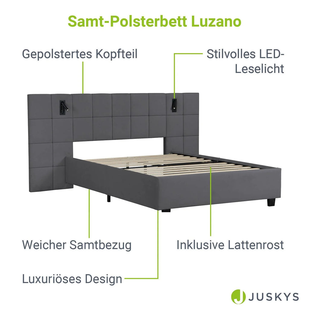 2025 Cama tapizada en terciopelo Luzano