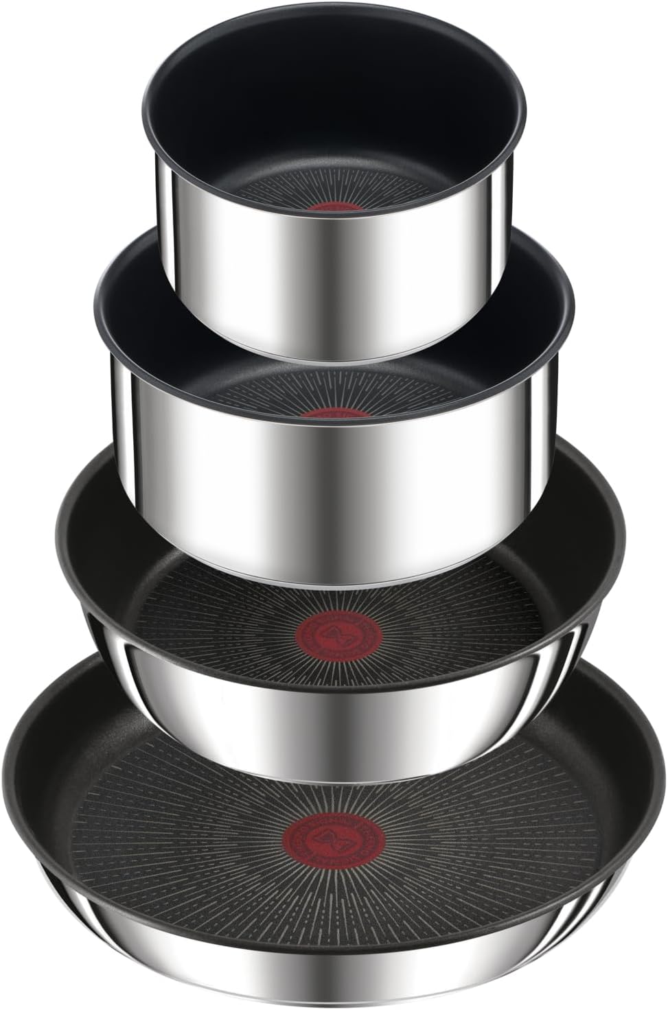 Tefal Ingenio Preference On Set of 2 Frying Pans 24/28 cm + 2 Saucepans 16/20 cm + 24 cm Pot + 26 cm Wok + 2 Removable Handles + 5 Accessories | Induction Safe, Non-Stick, PFOA Free