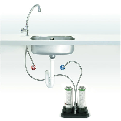 2025 Carbonit DUO HPP Parallel – Filtro de agua bajo fregadero con doble cartucho, sin grifo