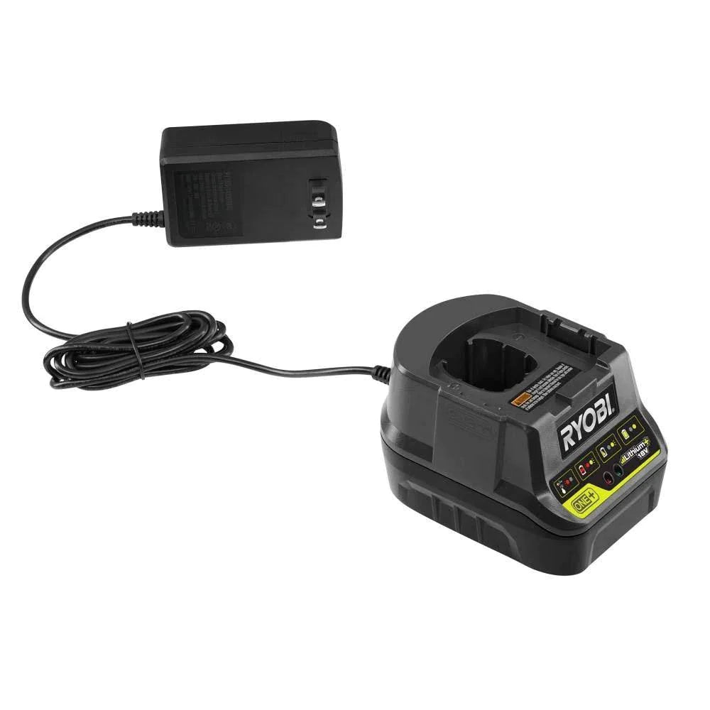 2025 Inflador de alta presión inalámbrico Ryobi P737D 18V One+ con manómetro digital, batería 4.0 Ah, cargador y bolsa