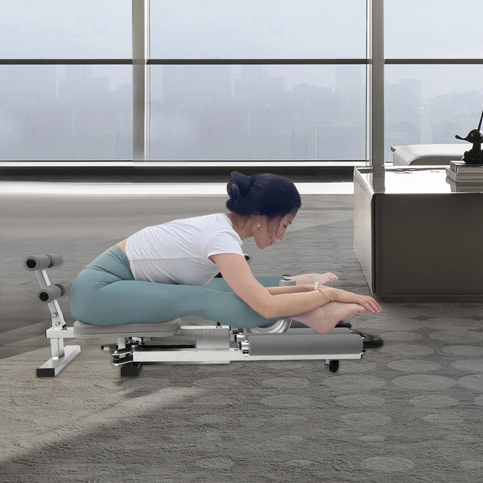 Máquina profesional de estiramiento de piernas Miu Meow (149 kg), dispositivo sólido para mejorar la flexibilidad, equipo de ejercicio para estocadas, ideal para yoga y gimnasio en casa.