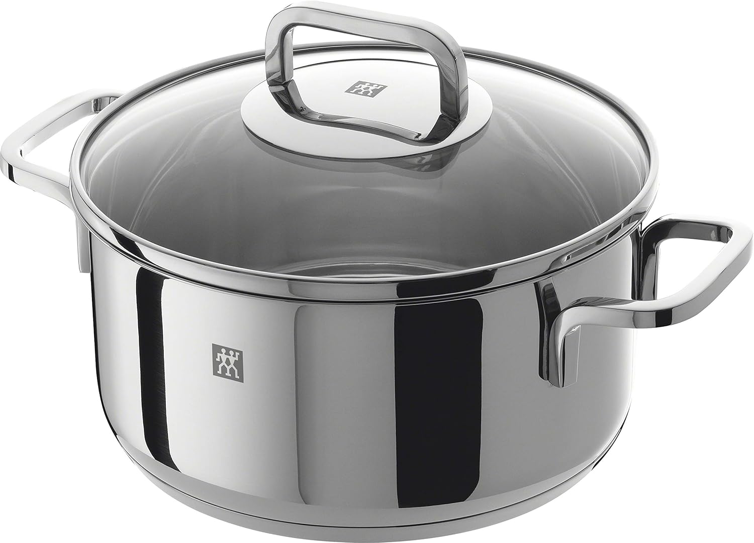 ZWILLING 5-Piece Cookware Set, 4 Lids, Suitable for Induction, Stainless Steel, Passion, Bright Grey, Diameter 16 cm, Diameter 20 cm, Diameter 24 cm, Diameter 28 cm
