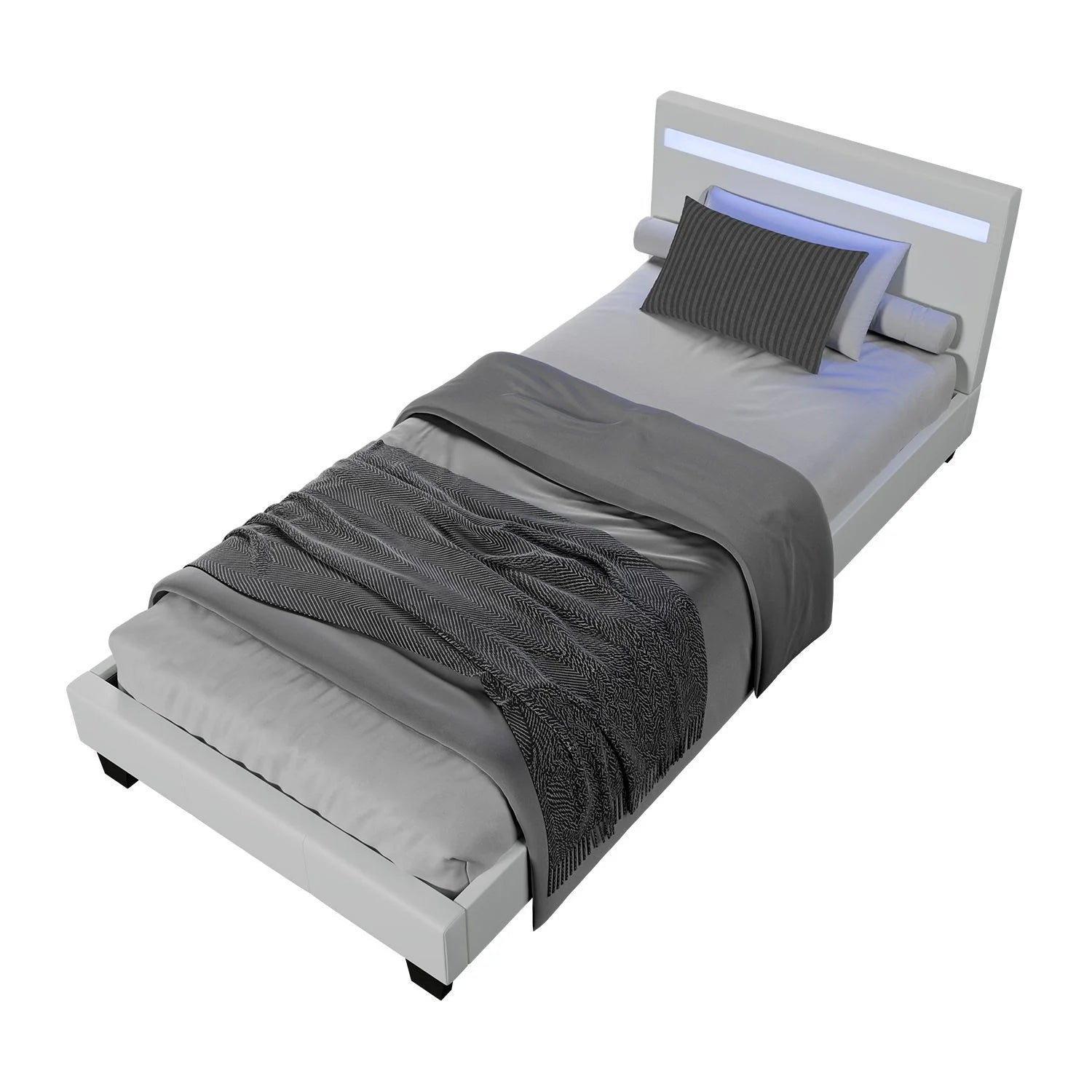 2025 Cama tapizada Verona 120x200 cm en blanco