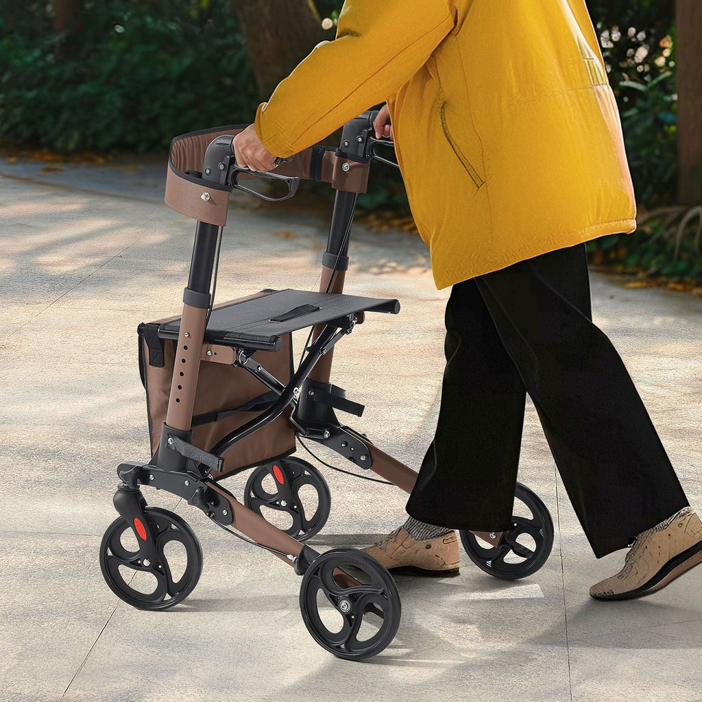 2025 Andador de aluminio Vital con asiento – Ligero, plegable y seguro
