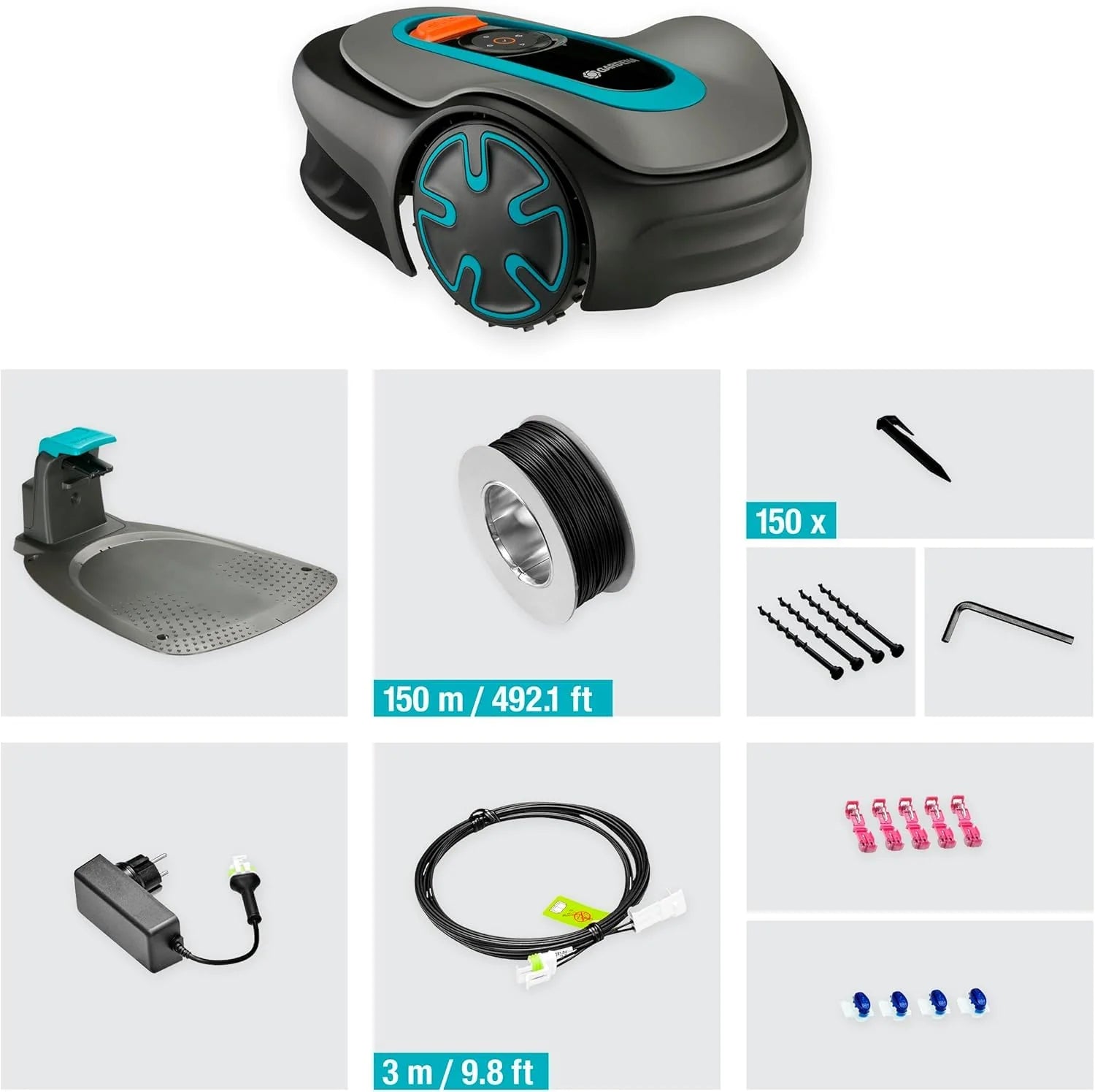 2025 Robot cortacésped Gardena SILENO minimo 350 m²: cortacésped inteligente con conectividad óptima, programable vía la aplicación Gardena Bluetooth (15208-47)