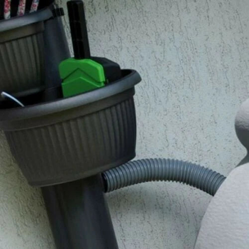 2025 Depósito de Agua de Lluvia AQUA CAN de 360 L Color Antracita – Estilo Mediterráneo con Función Decorativa