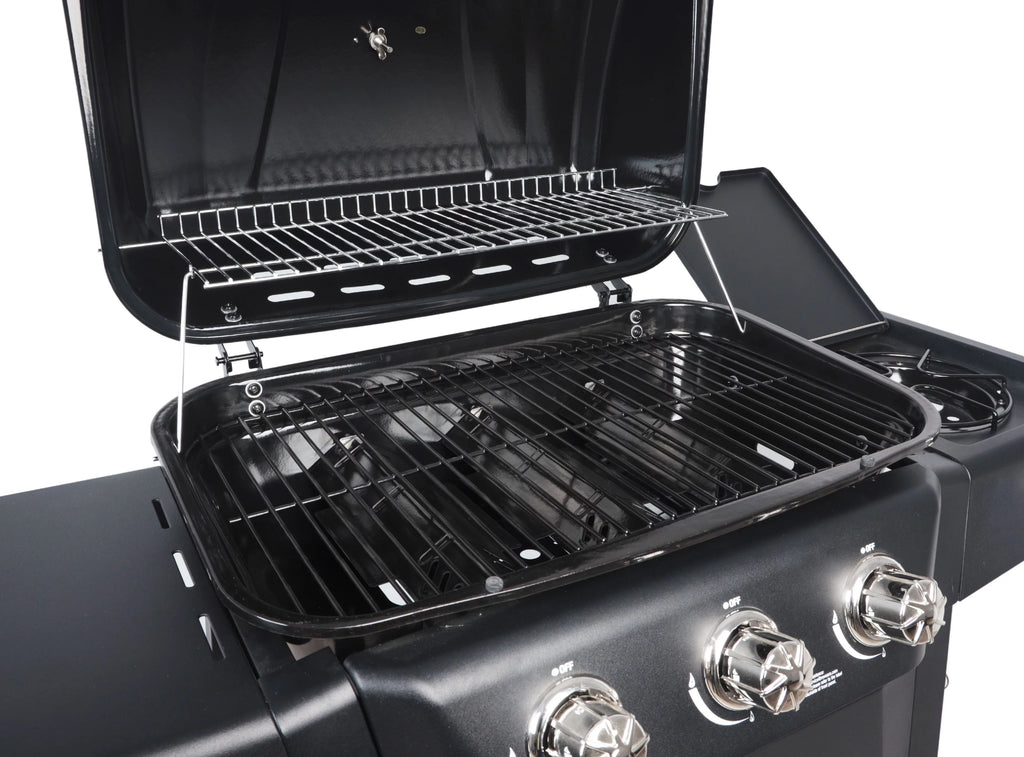 2025 Parrilla a gas RevoAce de 3 quemadores con quemador lateral, color azul zafiro, modelo GBC1729WBS, nueva