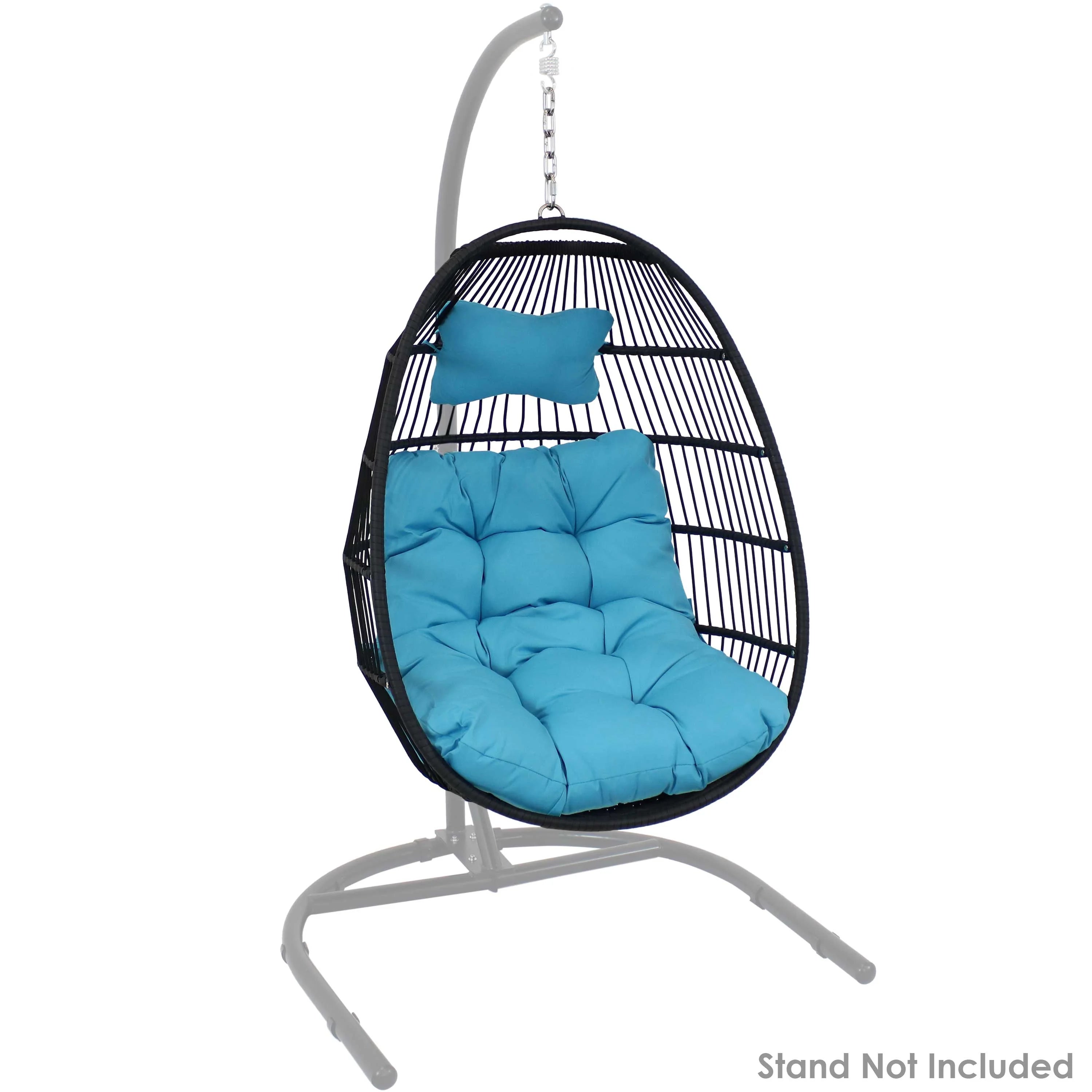 2025 Silla Colgante de Exterior Sunnydaze Julia en Forma de Huevo con Cojines