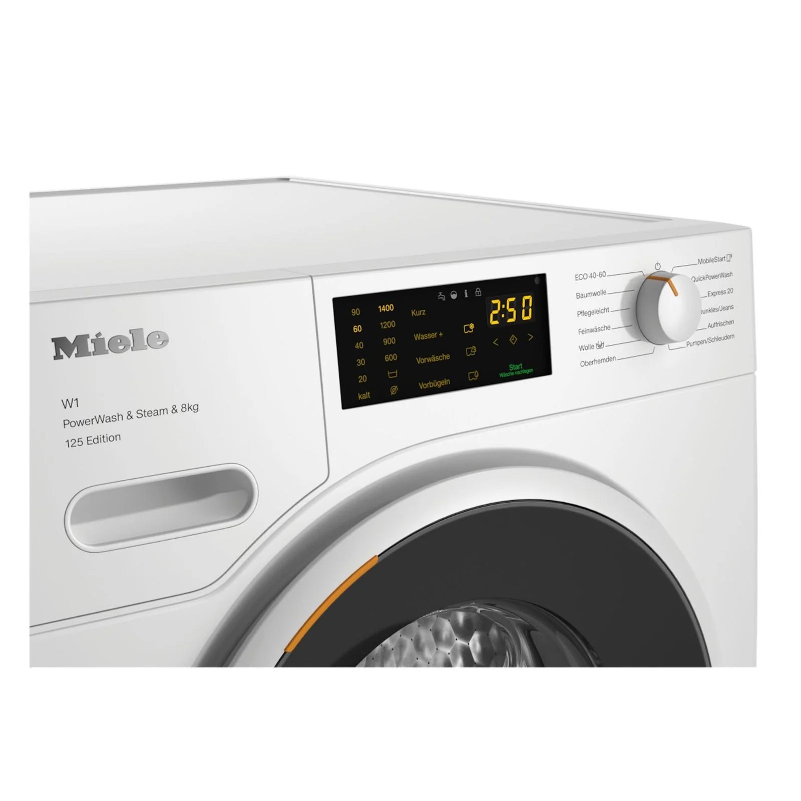 2025 Lavadora Miele WWB380 WPS 125 Edition de carga frontal 8 kg 1400 rpm Blanca