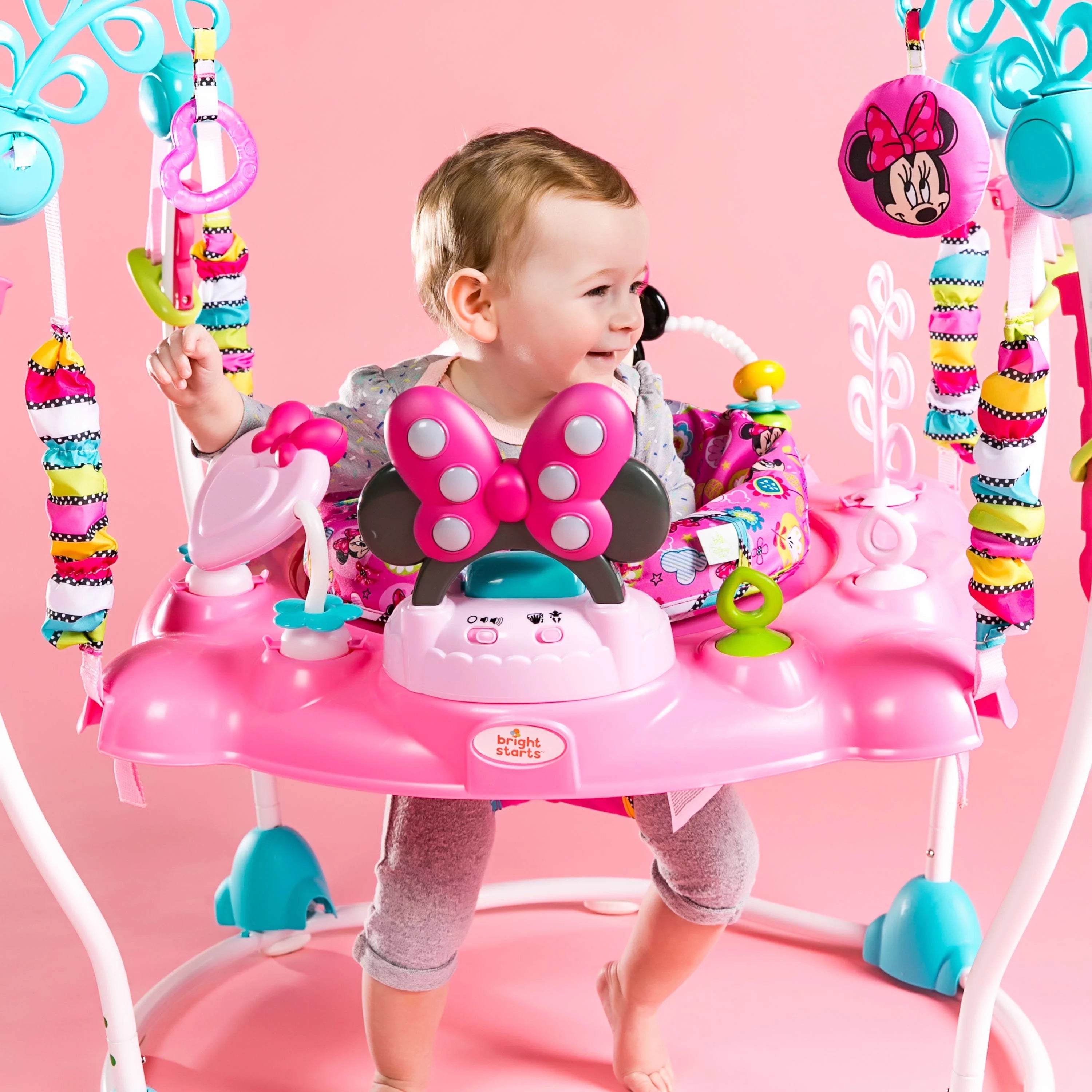 2025 Bright Starts Disney Baby Minnie Mouse PeekABoo transat d’activité avec lumières et musique, dès 6 mois