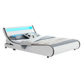 2025 Cama tapizada Valencia 140x200 cm en blanco