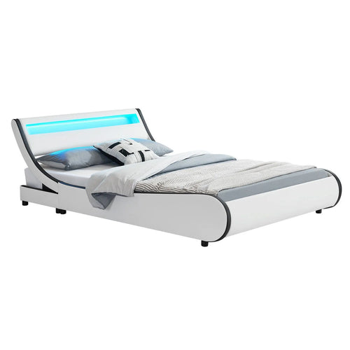 2025 Cama tapizada Valencia 140x200 cm en blanco