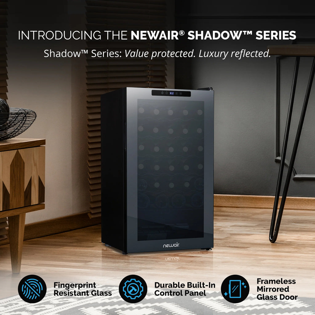 2025 Refrigerador de Vinos Independiente Newair – Negro (34 botellas)