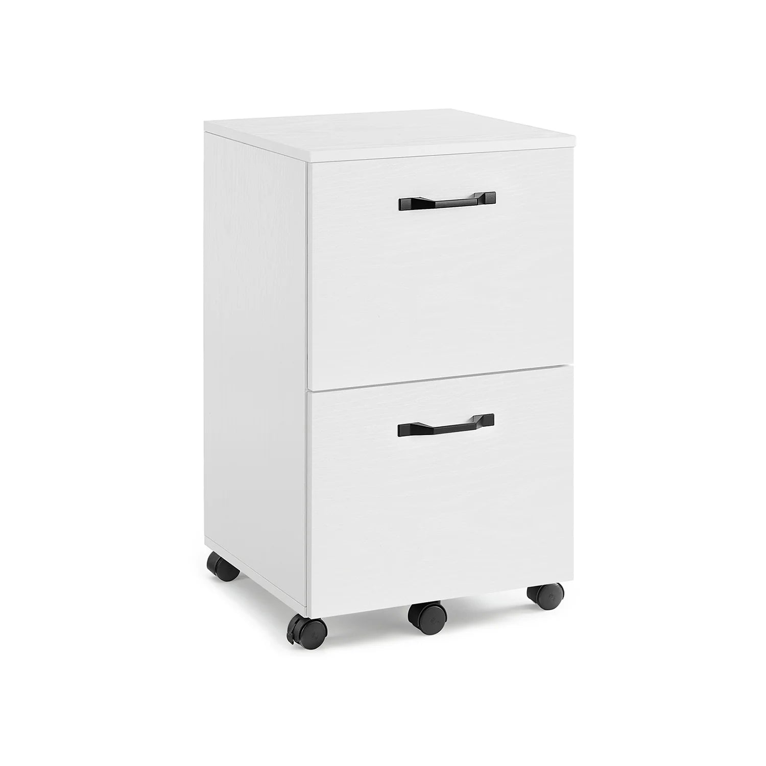 Archivador Industrial VASAGLE con 2 Cajones y Ruedas – Mueble de Oficina Móvil para Carpetas Colgantes Formato A4 y Carta, Estilo Rústico Marrón y Negro