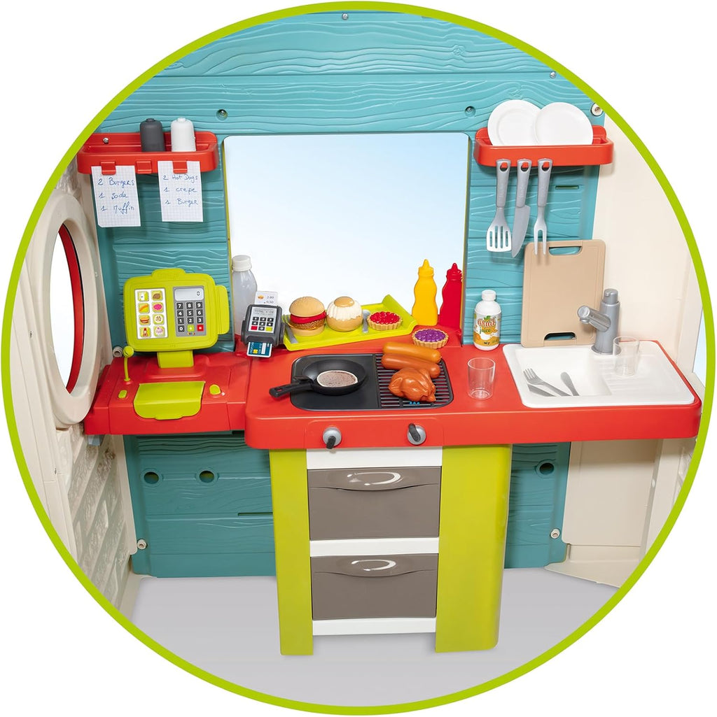 Smoby Life Garden House - Casa de Jardín Infantil de jardinería- Incluye Jardinera, Comedero para Pájaros, Herramientas y Accesorios - Protección UV - Material Reciclado - más de 2 años (7600810408)