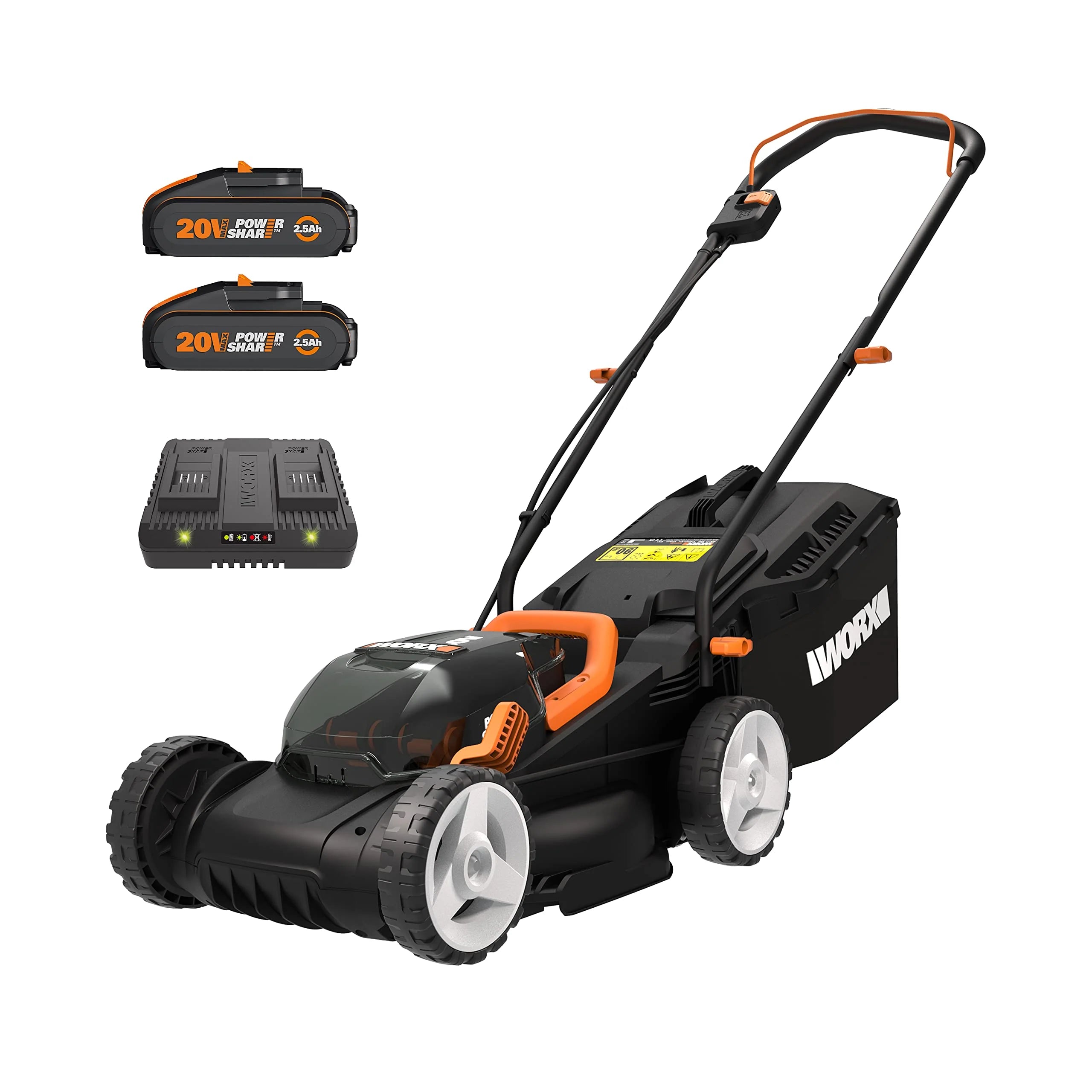 2025 Cortacésped inalámbrico Worx Nitro 34 cm, cortacésped eléctrico, modelo WG779E, 40 V PowerShare PRO con 2 baterías de 2,5 Ah (baterías y cargador incluidos)
