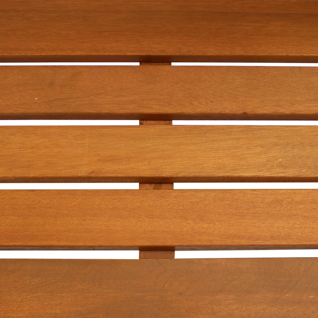 2025 Banco de Jardinería de Exterior de Madera Meranti Sunnydaze con Acabado en Aceite de Teca - 107 cm