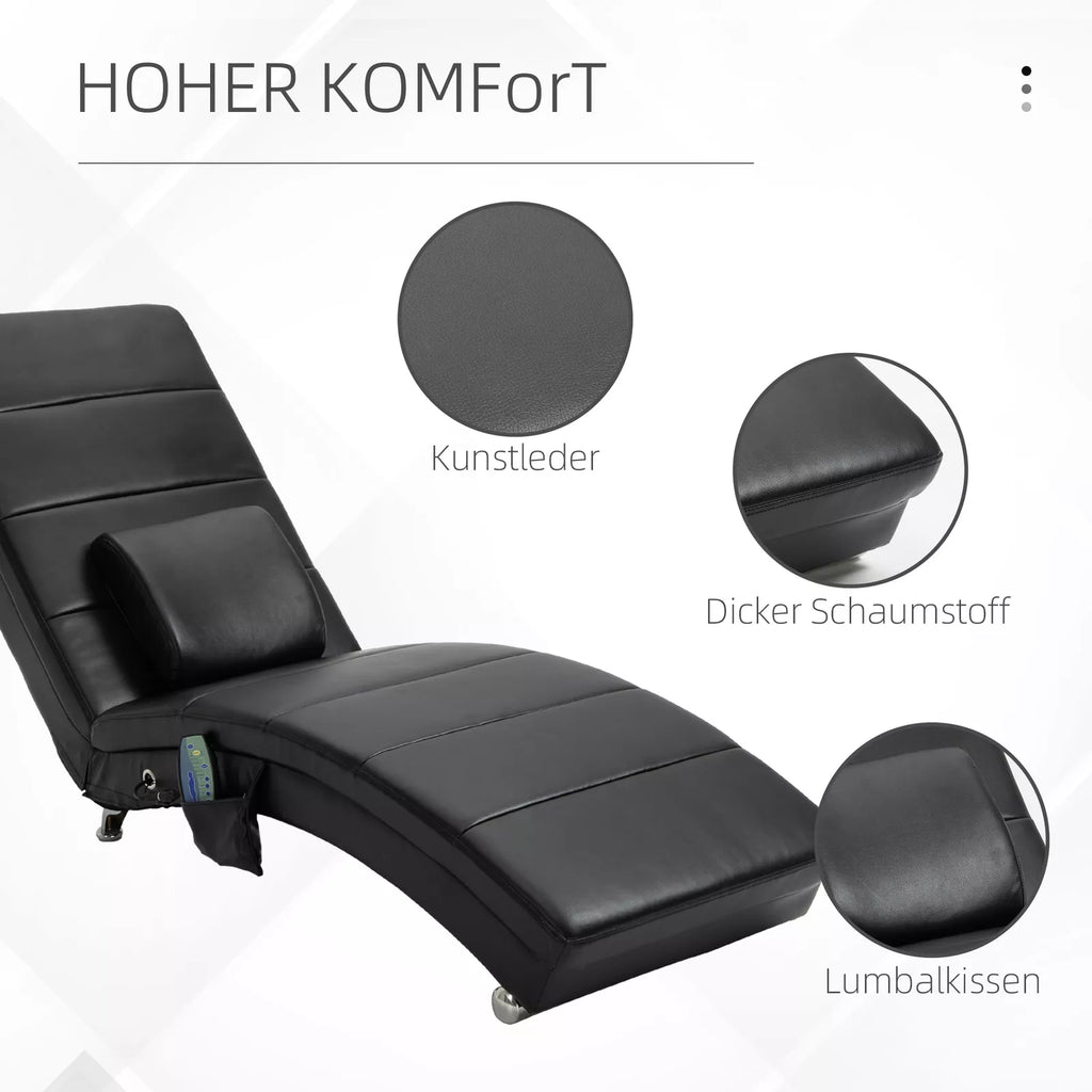 2025 Sillón reclinable con función de masaje – Diseño Zero-G – Negro
