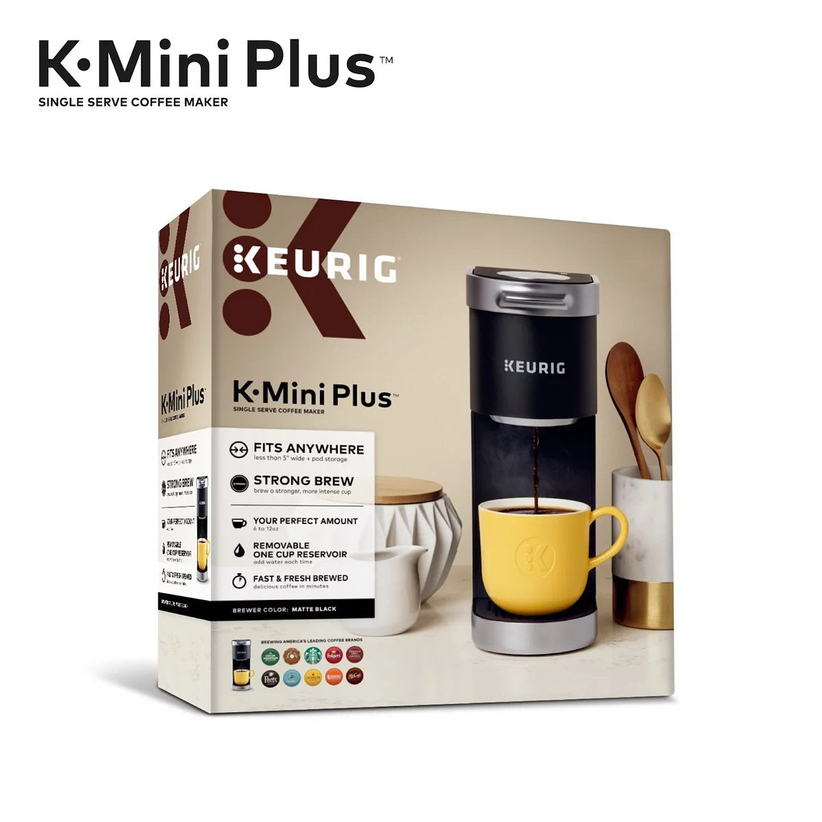 2025 Cafetera Keurig K-Mini Plus de una sola taza con cápsulas K-Cup