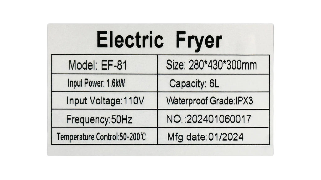 Freidora eléctrica de 1600 W, freidora de mesa de acero inoxidable con gran capacidad, freidora reforzada multifuncional, tanque único comercial de 2,5 galones