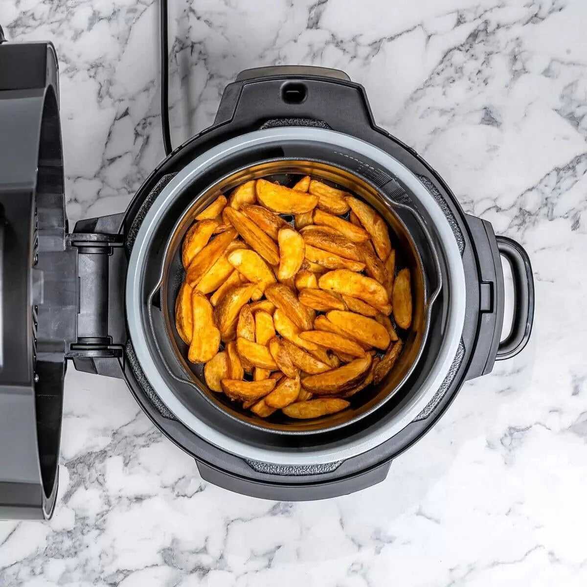 2025 Ninja Multicooker Foodi OP350UK, 9 en 1, 6 L, olla a presión eléctrica y freidora de aire, acero cepillado y negro