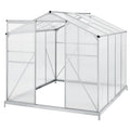 2025 Invernadero de jardín de aluminio con base – Ideal para frutas, verduras y resguardo invernal