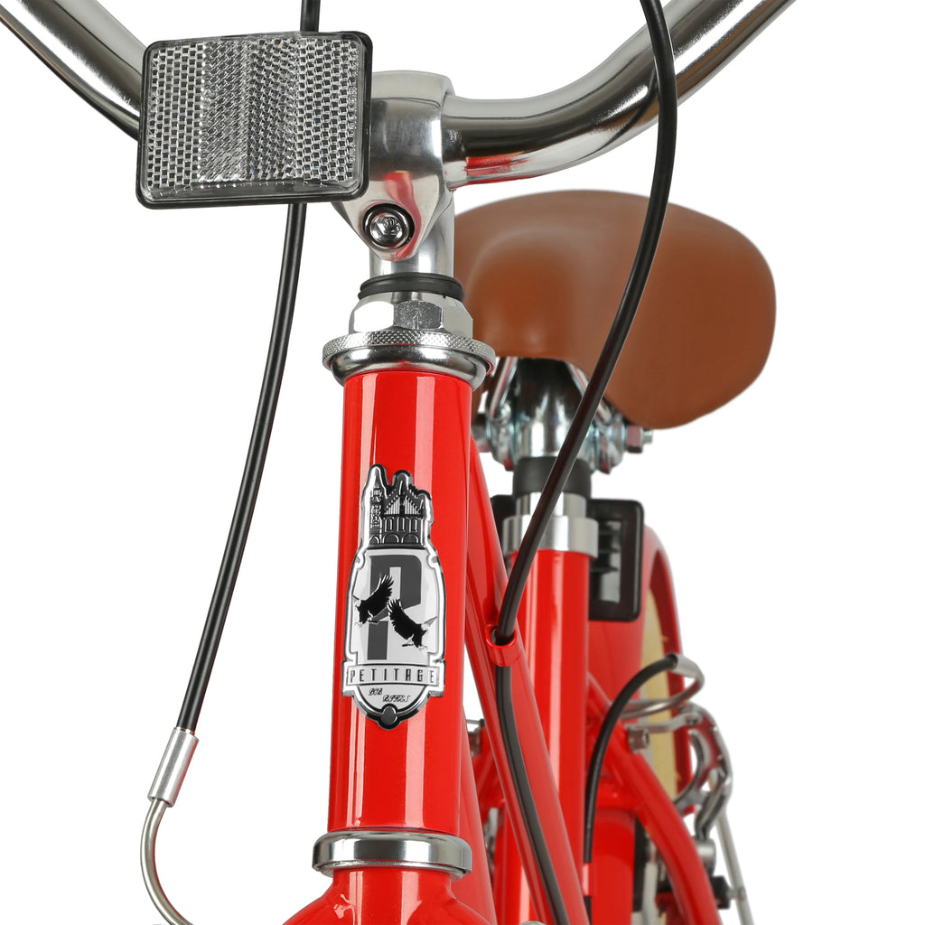 2025 Bicicleta Infantil Retro de 20 Pulgadas, Roja, desde 6-7 Años