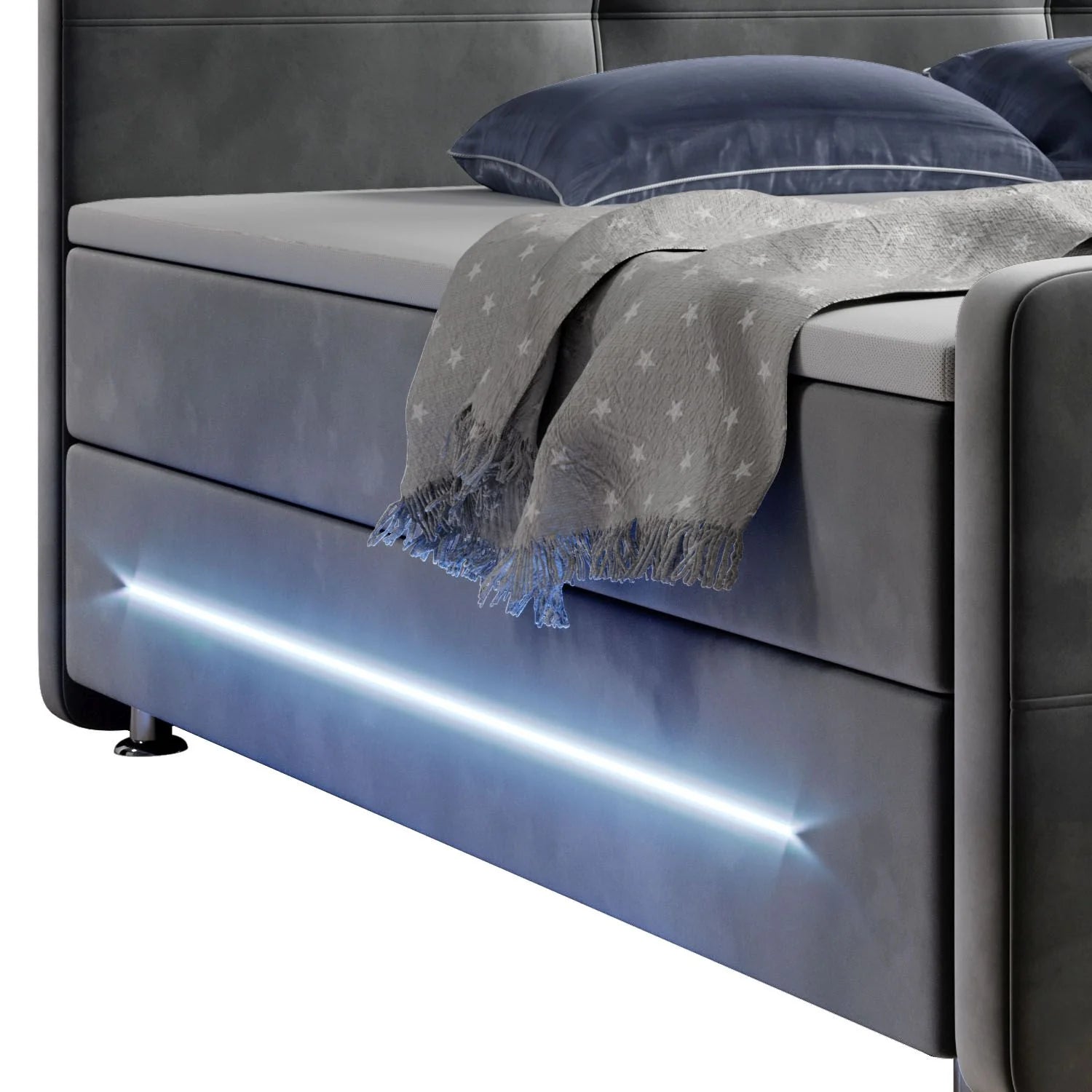 2025 Cama de muelles Houston – Tela