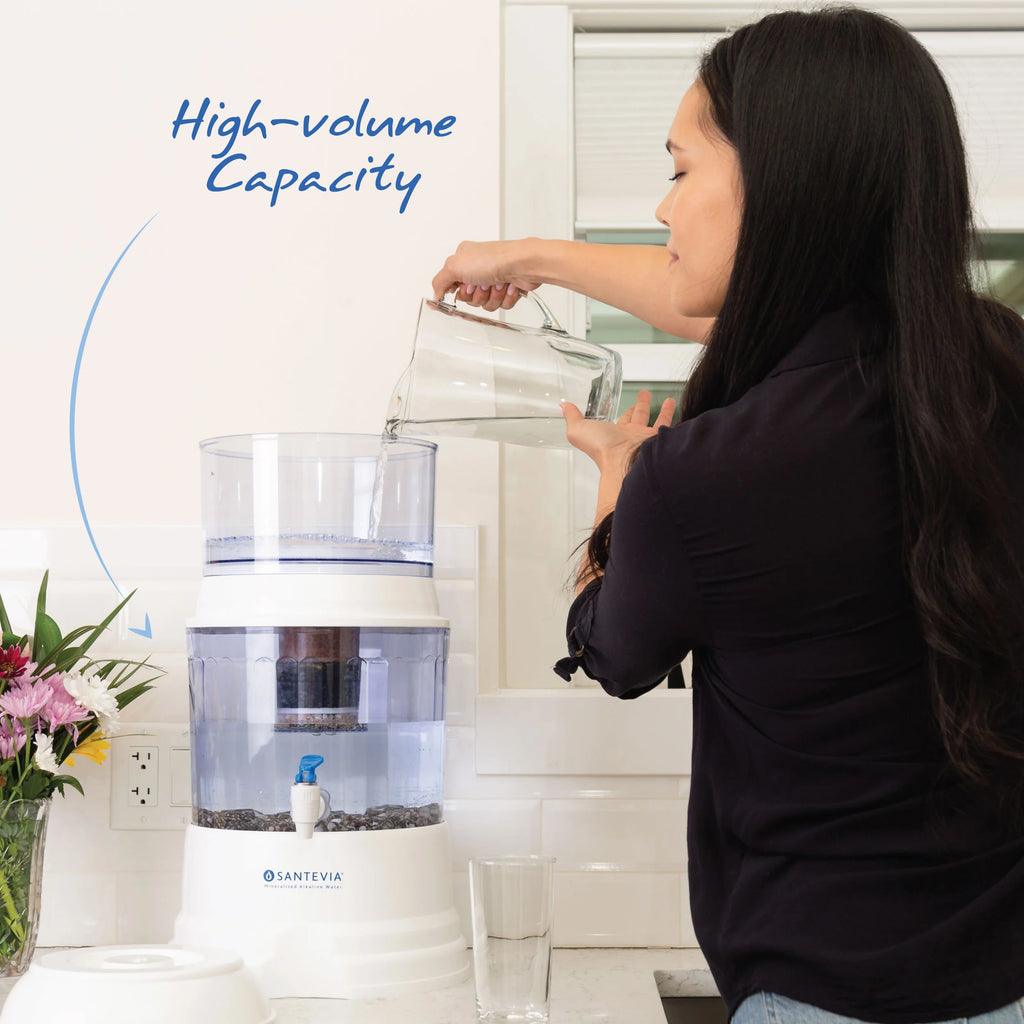 Sistema de Filtración de Agua Gravity – Filtro de 5 Etapas con Minerales Esenciales – Elimina el 99% de Contaminantes (Plomo, Fluoruro, Cloro) – Compatible con Enfriadores de Agua