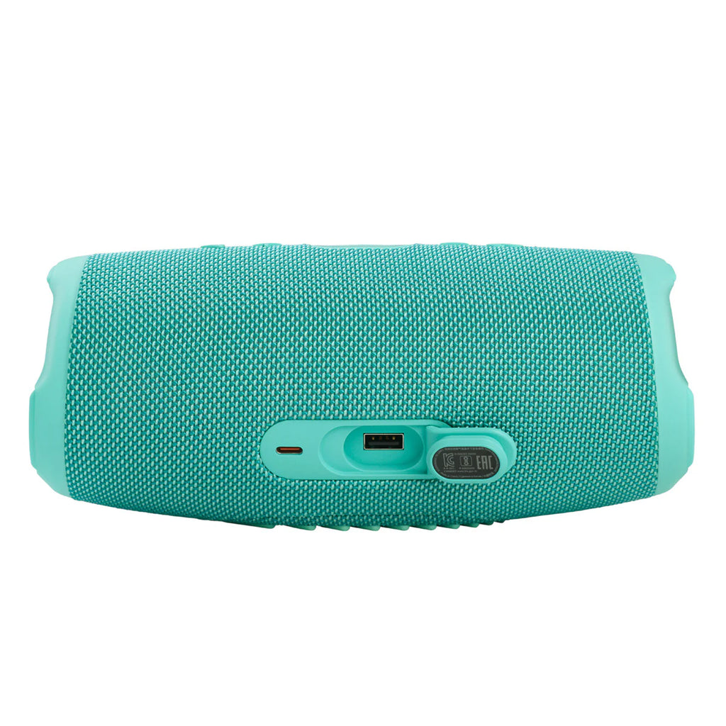 2025 Altavoz Bluetooth portátil resistente al agua JBL Charge 5 con Powerbank – Par (Negro/Teal)