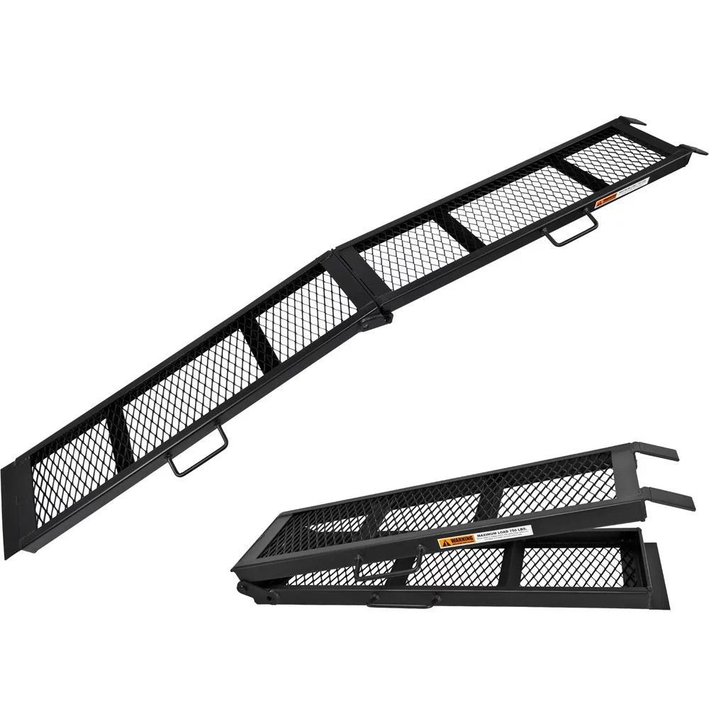 Rampas plegables dobles de 90 pulgadas para ATV de acero negro