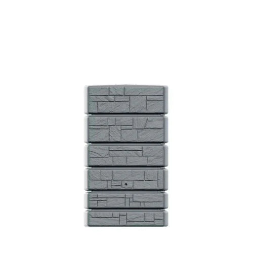 2025 Depósito de Agua de Lluvia Tower Stone – Citerna 350-500 L con Diseño Decorativo de Piedra