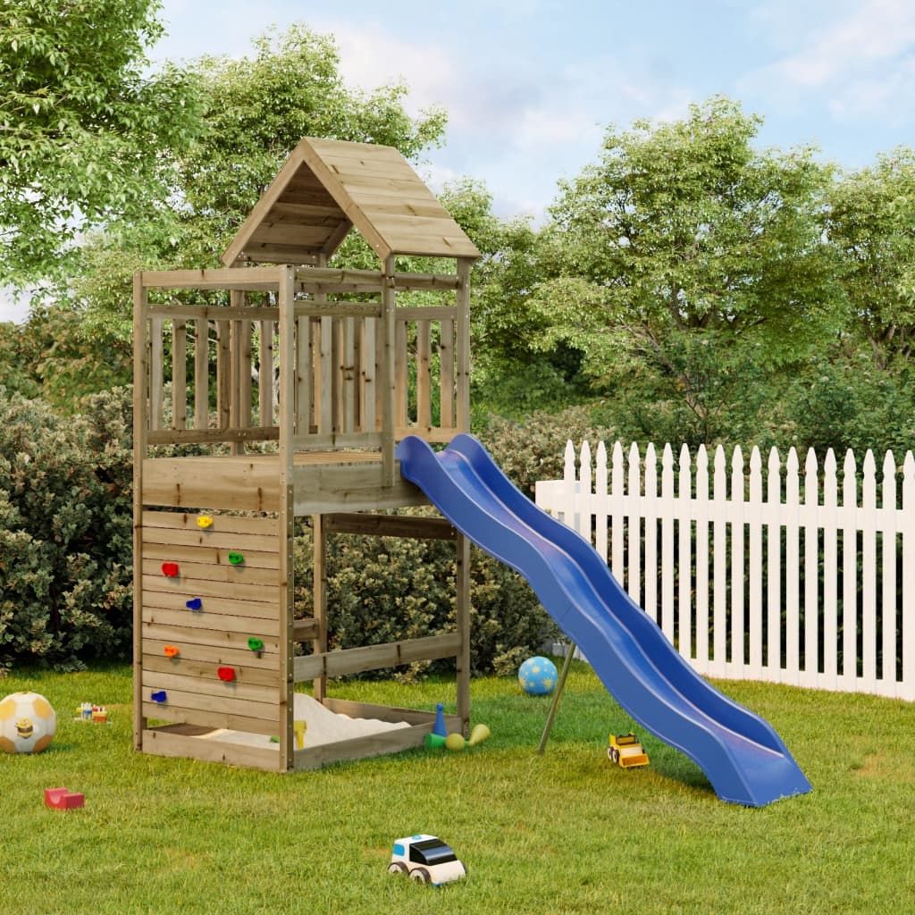 Parque Infantil De Exterior Madera De Pino Impregnada Vidaxl
