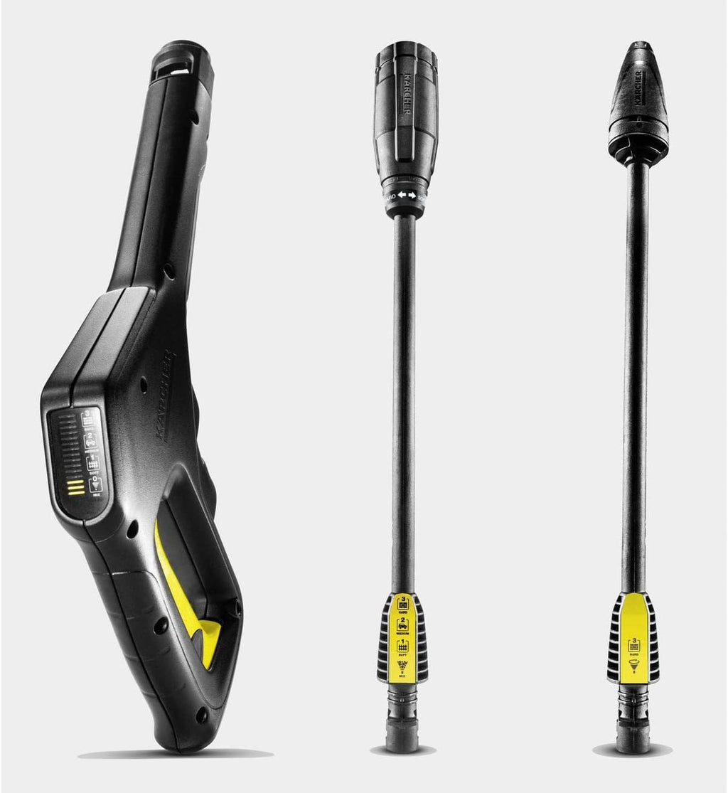 Kärcher K 3 Power Control pressure washer, pressure: 120 bar, flow rate: 380 l/h, yield: 25 m²/h, water filter, weight: 4.4 kg, high-pressure gun and hose, lance, turbo nozzle