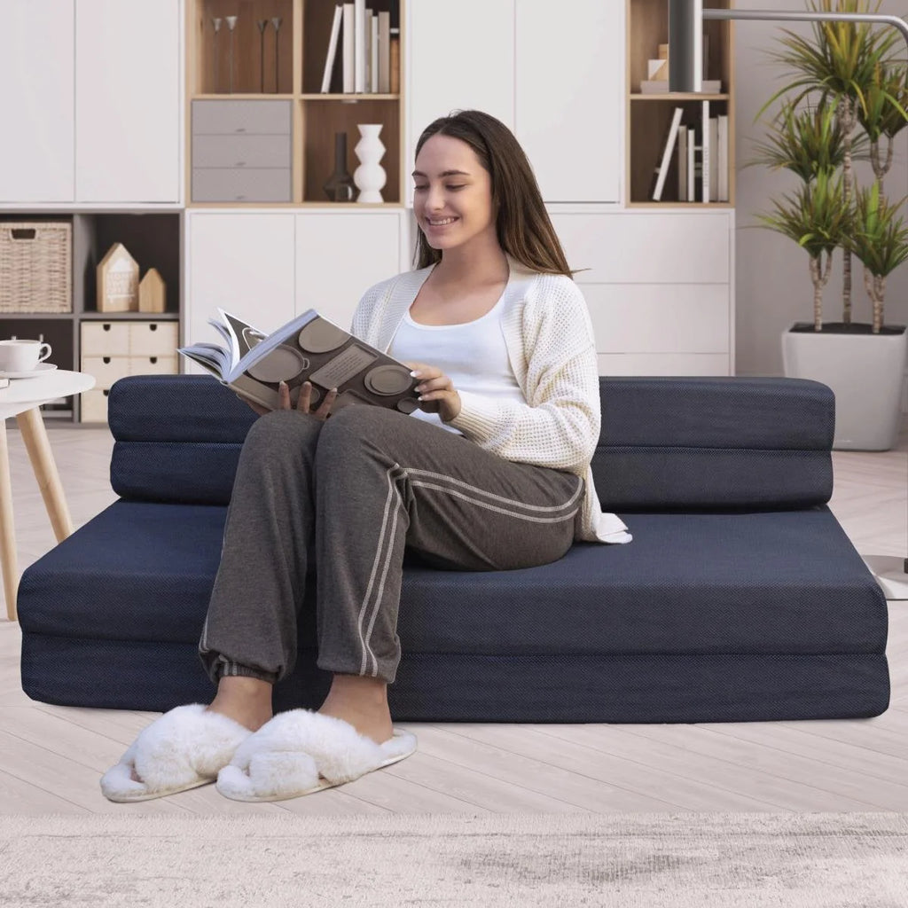 2025 Colchón/Sofá Cama Plegable de Espuma Milliard de 11,5 cm – Tamaño Queen (160 x 203 cm)