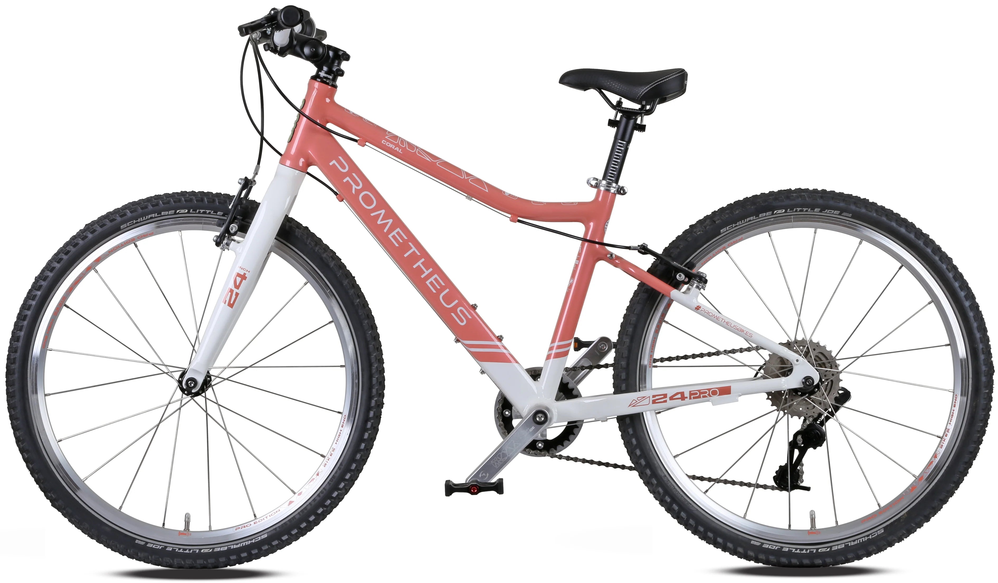 2025 Bicicleta infantil PRO 24 pulgadas desde 7 años | 8 velocidades | CORAL