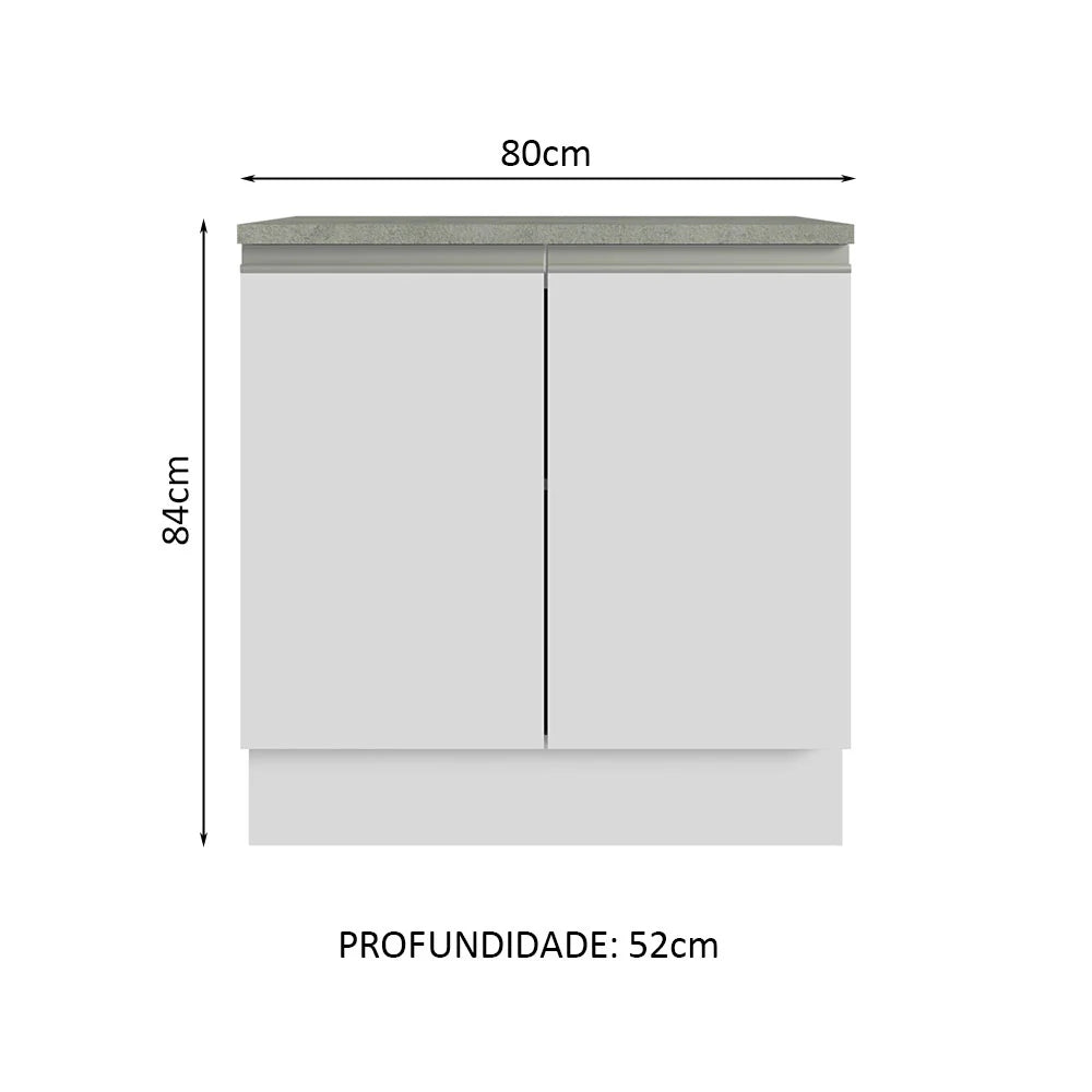 2025 Mueble Para Lavamanos Blanco 80x84cm Individual Sin Lavamanos Y Sin Cajones
